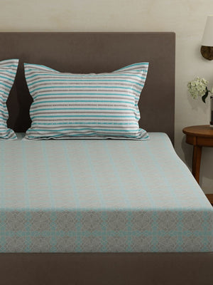 100% Cotton Double Bedsheet Set, 120 TC Printed, Forever Collection