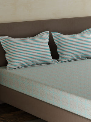 100% Cotton Double Bedsheet Set, 120 TC Printed, Forever Collection