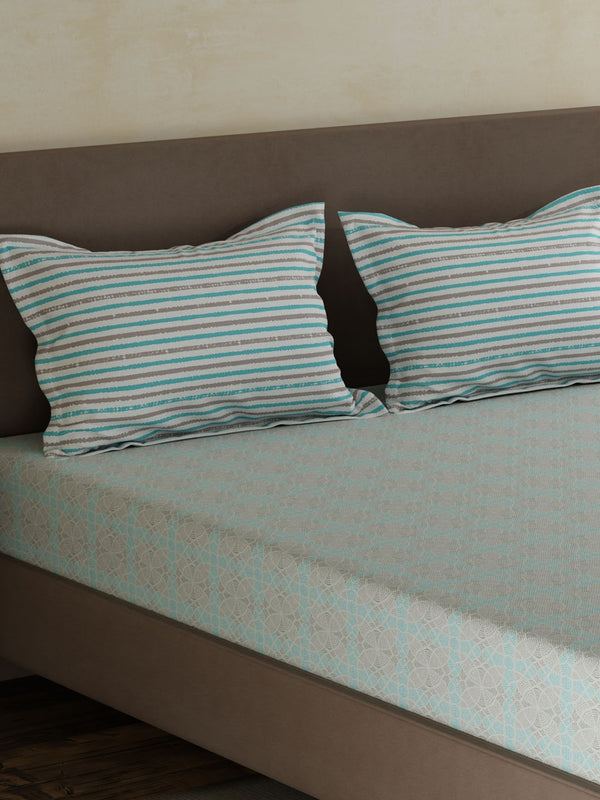 100% Cotton Double Bedsheet Set, 120 TC Printed, Forever Collection