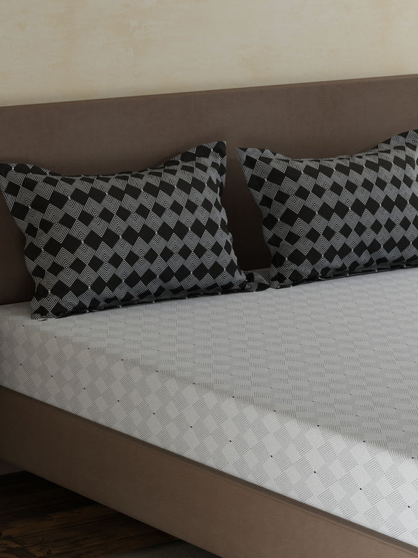 100% Cotton Double Bedsheet Set, 120 TC Printed, Forever Collection