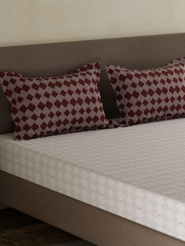 100% Cotton Double Bedsheet Set, 120 TC Printed, Forever Collection