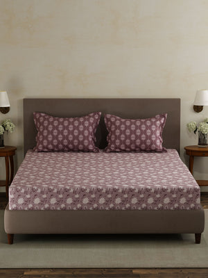 100% Cotton Double Bedsheet Set, 120 TC Printed, Forever Collection