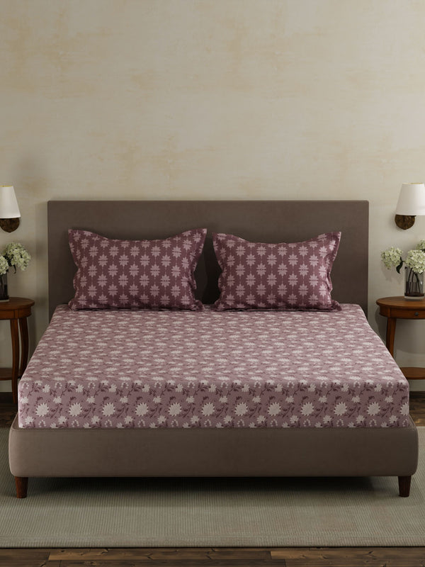 100% Cotton Double Bedsheet Set, 120 TC Printed, Forever Collection