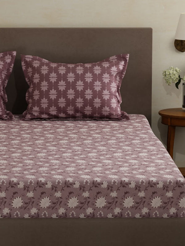 100% Cotton Double Bedsheet Set, 120 TC Printed, Forever Collection