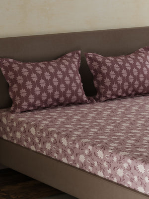 100% Cotton Double Bedsheet Set, 120 TC Printed, Forever Collection