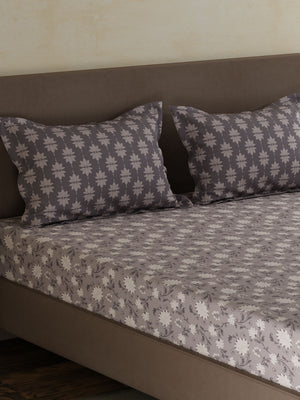 100% Cotton Double Bedsheet Set, 120 TC Printed, Forever Collection