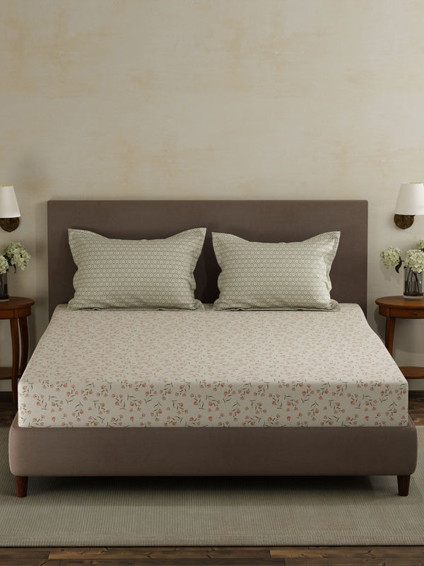100% Cotton Double Bedsheet Set, 120 TC Printed, Forever Collection