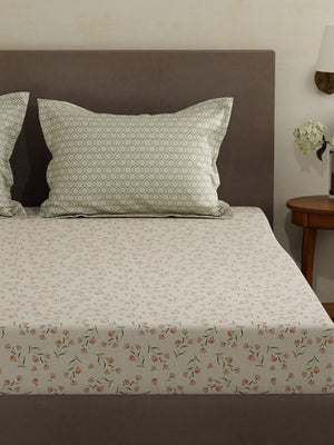 100% Cotton Double Bedsheet Set, 120 TC Printed, Forever Collection