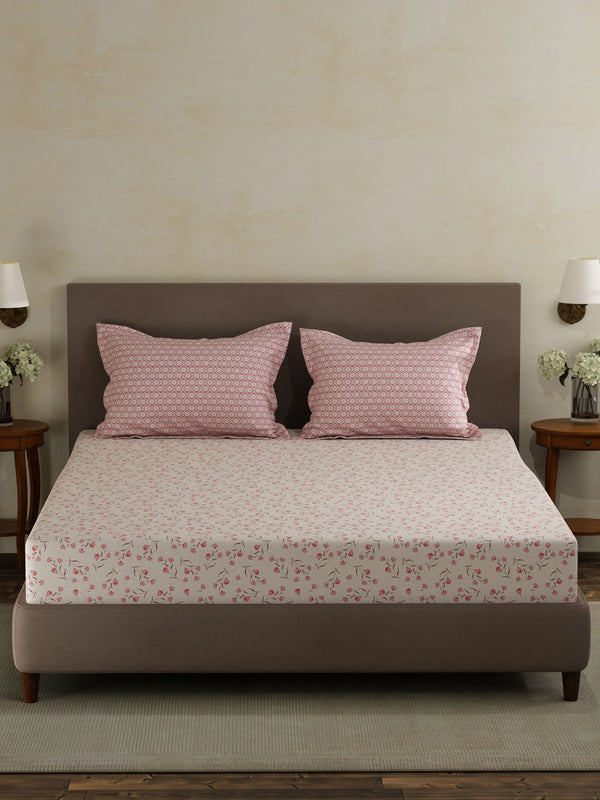 100% Cotton Double Bedsheet Set, 120 TC Printed, Forever Collection