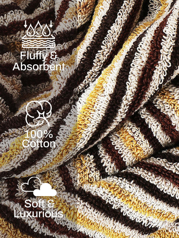 100% Cotton Bath Towel, 500 GSM, Pack of 1, Satrangi Collection