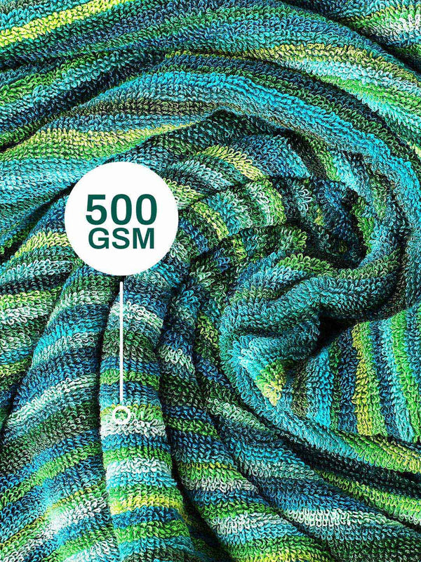 100% Cotton Bath Towel, 500 GSM, Pack of 1, Satrangi Collection