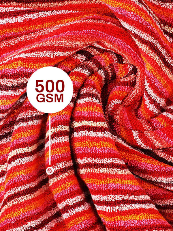 100% Cotton Bath Towel, 500 GSM, Pack of 1, Satrangi Collection