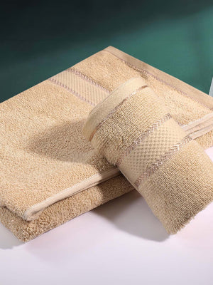 100% Cotton Towel Combo, 380 GSM, Jashn Collection (1 Bath Towel & 2 Hand Towels)