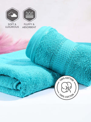 100% Cotton Towel Combo, 380 GSM, Jashn Collection (1 Bath Towel & 2 Hand Towels)