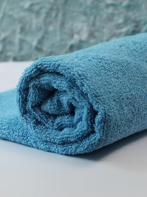 100% Cotton Towel Combo, 380 GSM Blue, Jashn Collection (1 Bath Towel & 2 Hand Towels)
