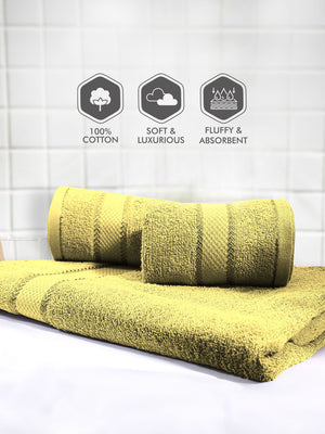 100% Cotton Towel Combo, 380 GSM, Jashn Collection (1 Bath Towel & 2 Hand Towels)