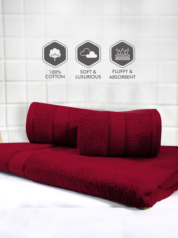 100% Cotton Towel Combo, 380 GSM, Jashn Collection (1 Bath Towel & 2 Hand Towels)