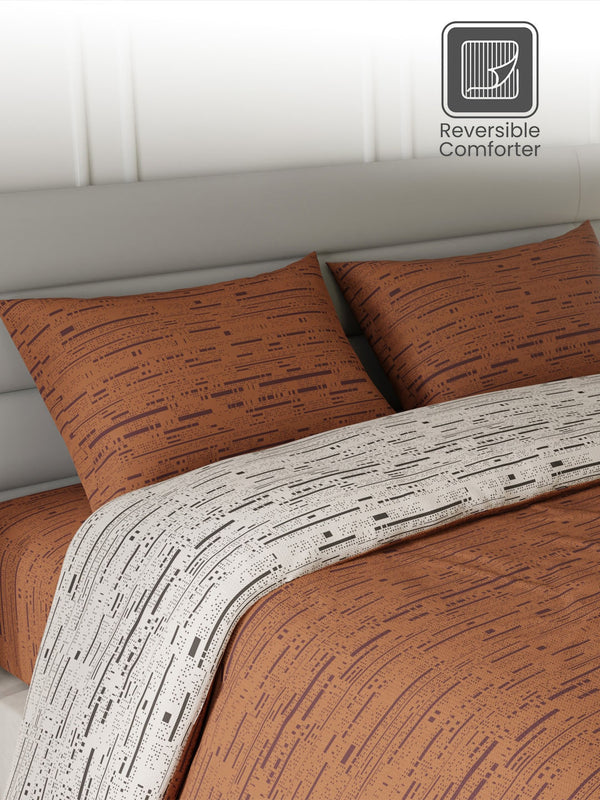 100% Cotton King Bedding Set, 144 TC Printed, Lumina Floret Collection