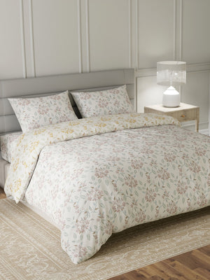 100% Cotton King Bedding Set, 144 TC Printed, Lumina Floret Collection