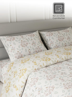 100% Cotton King Bedding Set, 144 TC Printed, Lumina Floret Collection
