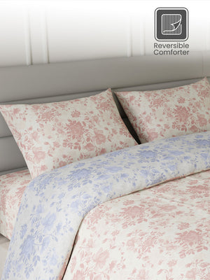 100% Cotton King Bedding Set, 144 TC Printed, Lumina Floret Collection