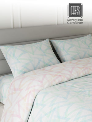 100% Cotton King Bedding Set, 144 TC Printed, Lumina Floret Collection