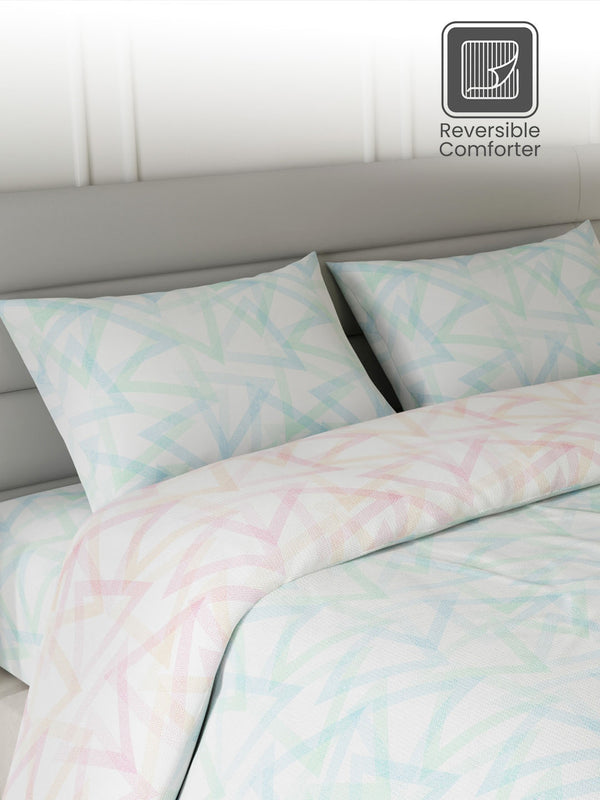 100% Cotton King Bedding Set, 144 TC Printed, Lumina Floret Collection