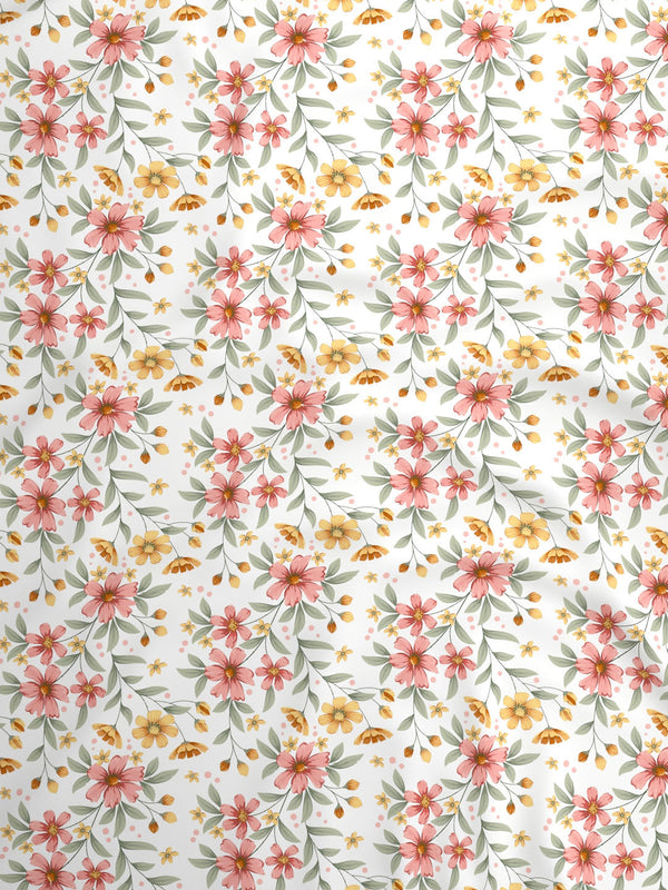 100% Cotton King Bedding Set, 144 TC Printed, Lumina Floret Collection