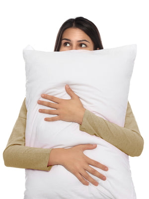 100% Cotton White Pillow Covers - Pack of 2, Verona Collection