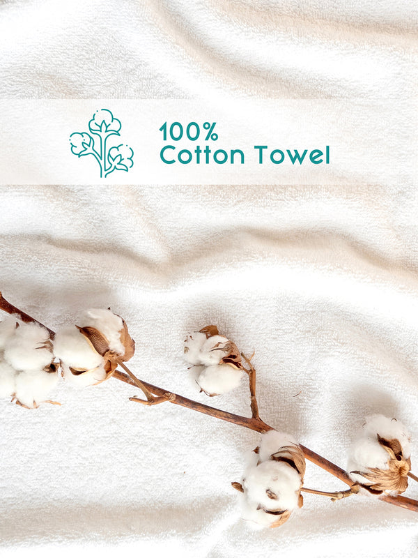 Extra Large Towel 100% Cotton 550 GSM for Bath, 180 L cm x 90 W cm, Turquoise & White, Miami