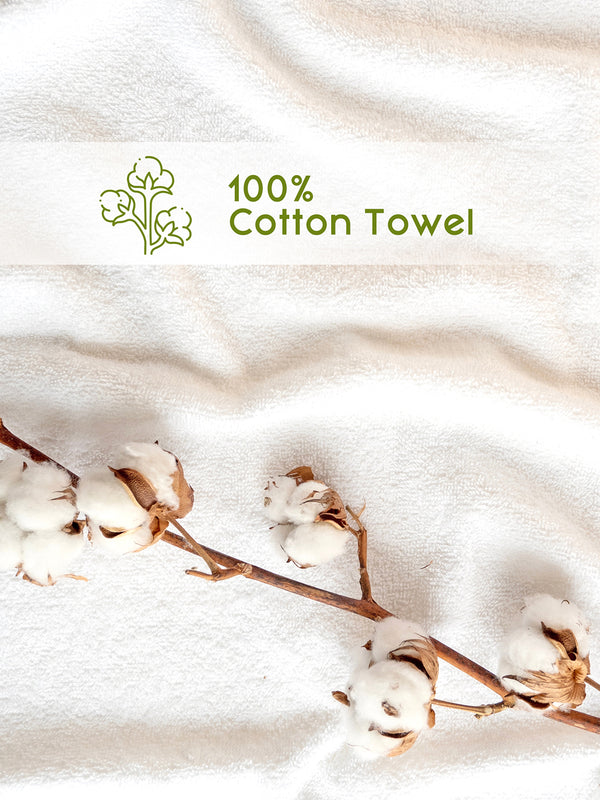 Extra Large Towel 100% Cotton 550 GSM for Bath, 180 L cm x 90 W cm, Green & White, Miami