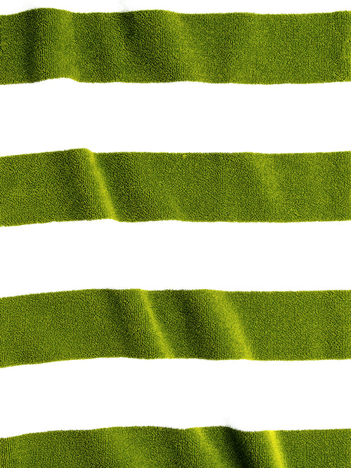 Extra Large Towel 100% Cotton 550 GSM for Bath, 180 L cm x 90 W cm, Green & White, Miami