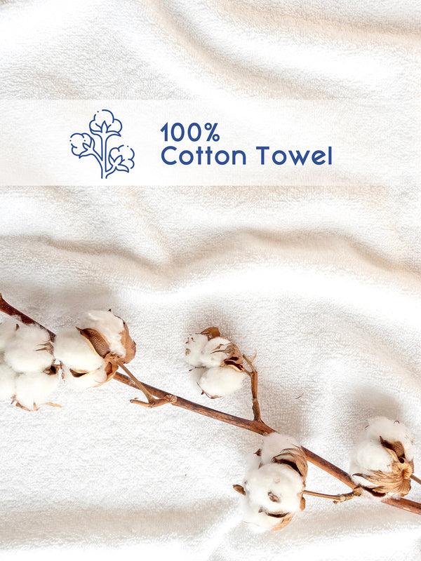 Extra Large Towel 100% Cotton 550 GSM for Bath, 180 L cm x 90 W cm, Blue & White, Miami
